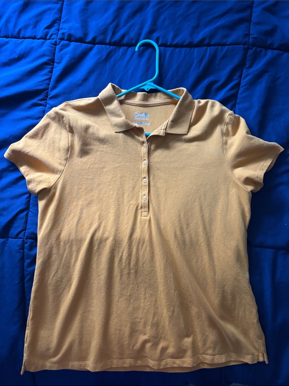 Croft & Barrow Short Sleeve Classic Polo in Mustard Yellow